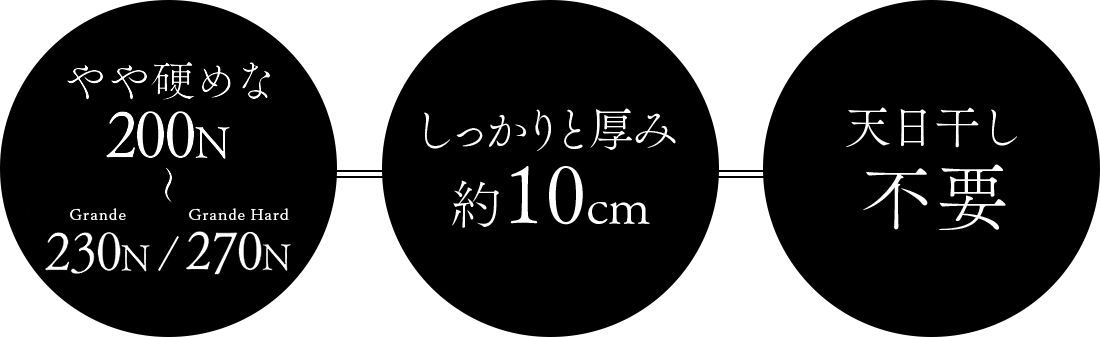 やや硬めな 200N-しっかりと厚み 約10cm-天日干し 不要 | ゼロスタイル | マットレス 体圧分散敷布団